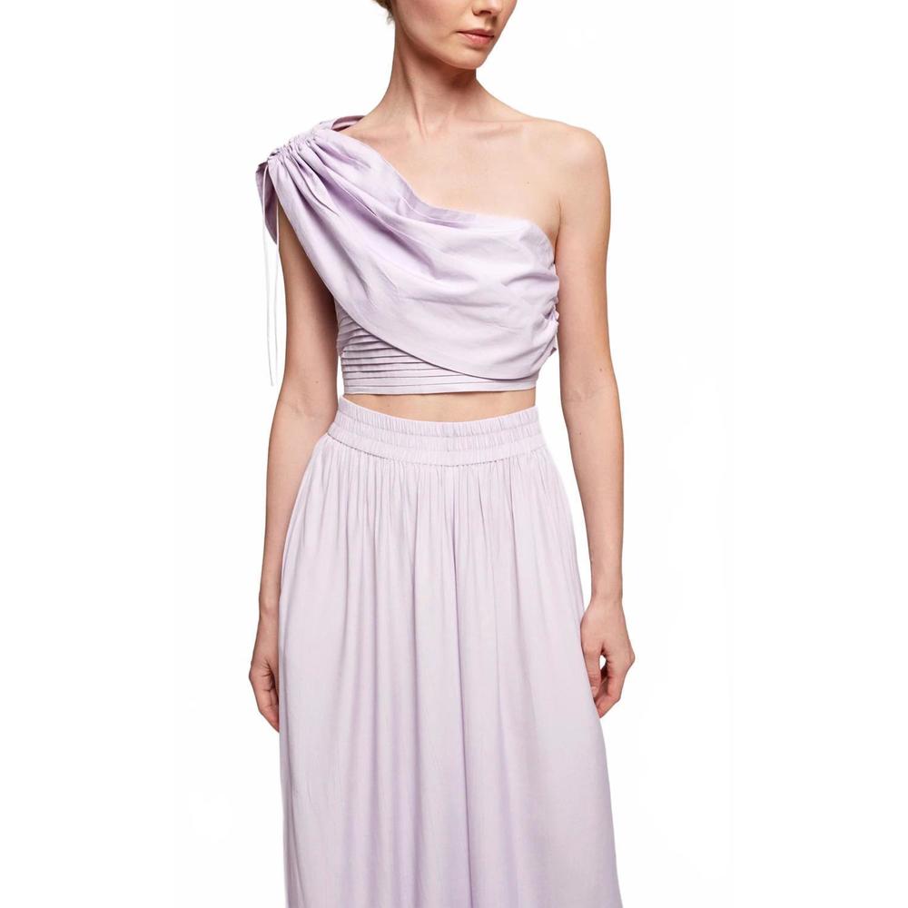 NEW SWF roman one-shoulder top in lilac